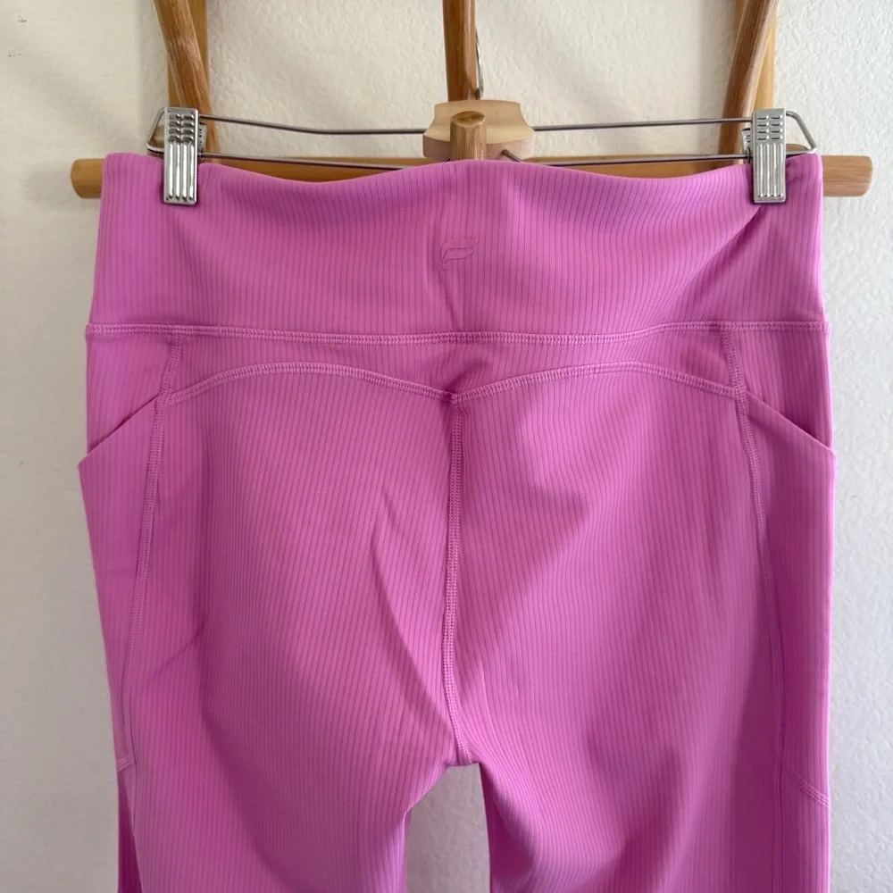 NWT FABLETICS Oasis Rib high waist Crossover Kick Flare pink size XL sporty - Picture 7 of 7